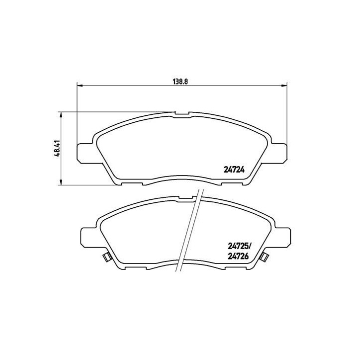 BREMBO Bremsbelagsatz, Scheibenbremse P56070