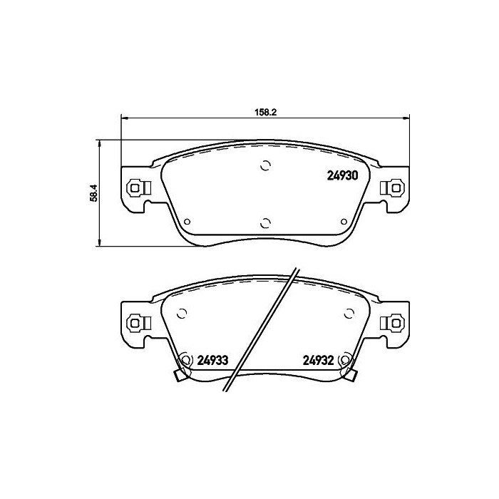BREMBO Bremsbelagsatz, Scheibenbremse P56080