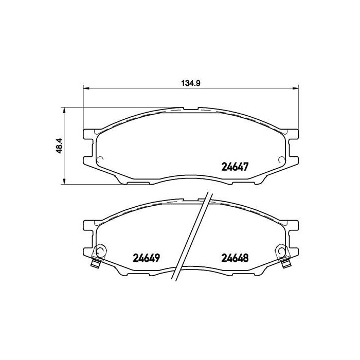 BREMBO Bremsbelagsatz, Scheibenbremse P56083