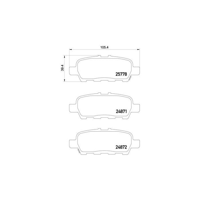 BREMBO Bremsbelagsatz, Scheibenbremse P56087