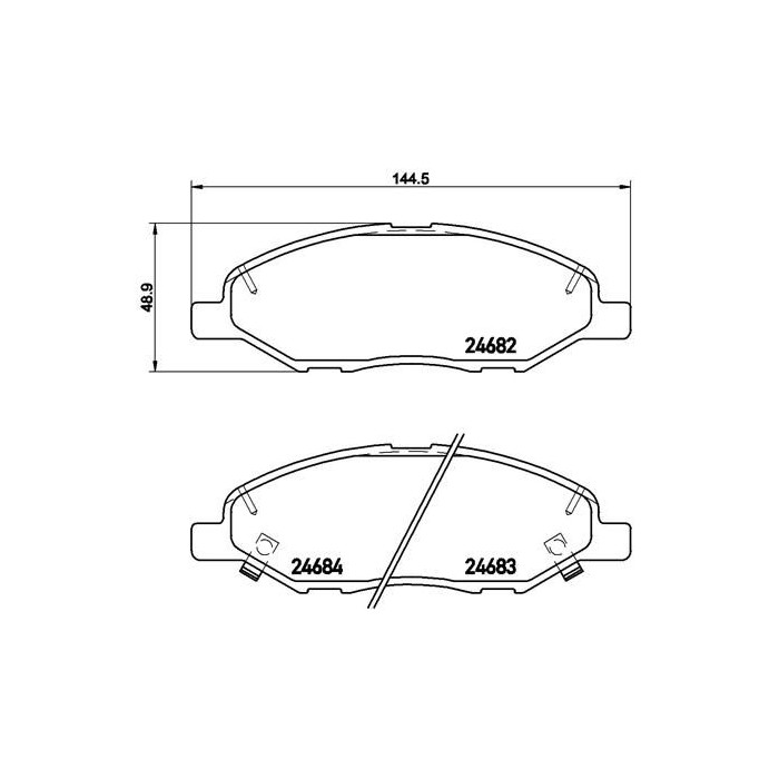 BREMBO Bremsbelagsatz, Scheibenbremse P56088