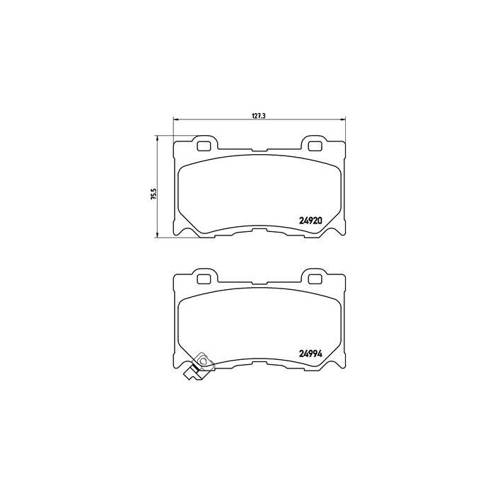 BREMBO Bremsbelagsatz, Scheibenbremse P56089