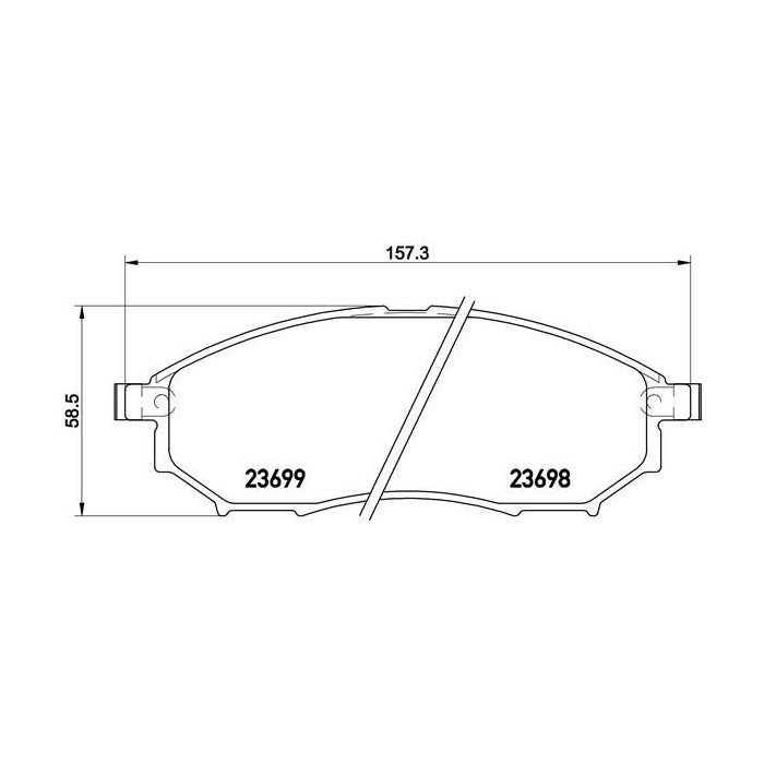 BREMBO Bremsbelagsatz, Scheibenbremse P56094