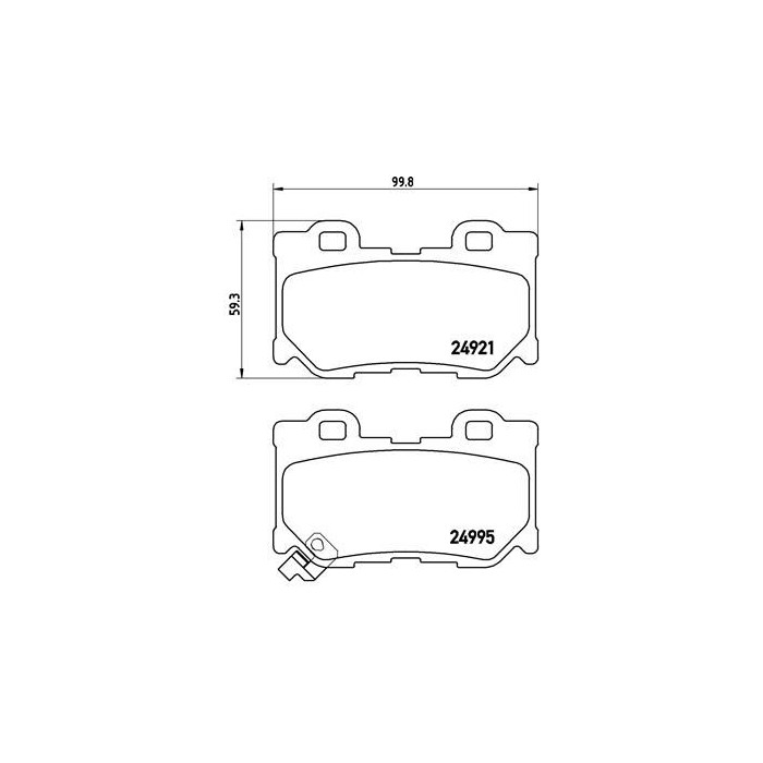 BREMBO Bremsbelagsatz, Scheibenbremse P56095