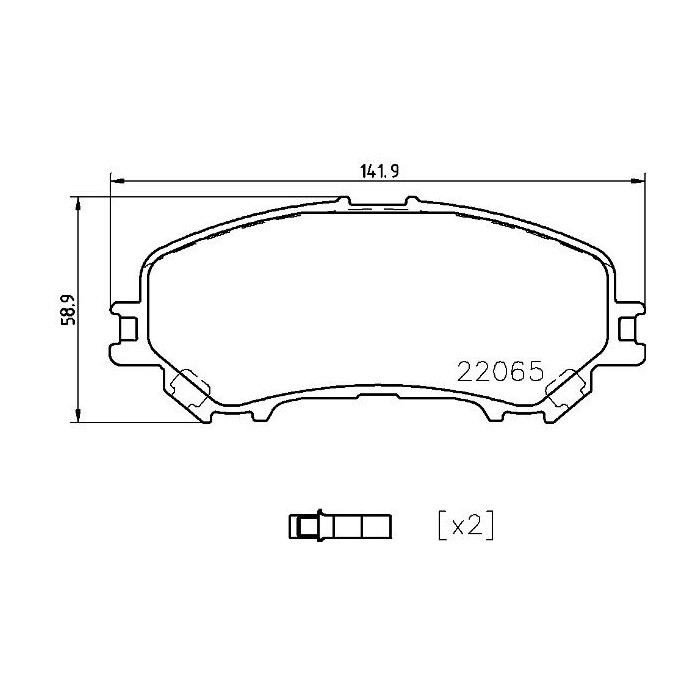 BREMBO Bremsbelagsatz, Scheibenbremse P56099