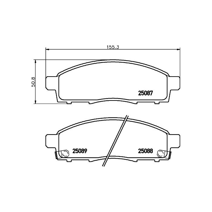 BREMBO Bremsbelagsatz, Scheibenbremse P56102