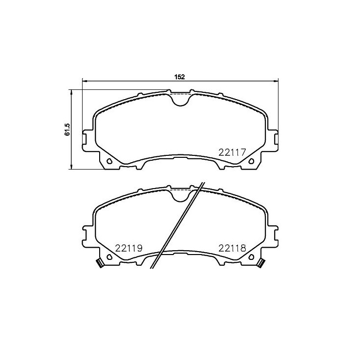 BREMBO Bremsbelagsatz, Scheibenbremse P56106