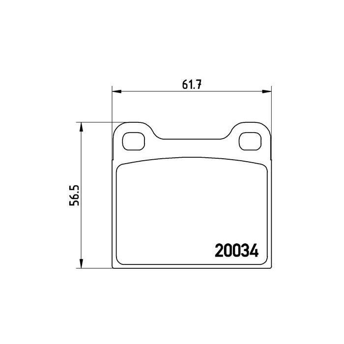 BREMBO Bremsbelagsatz, Scheibenbremse P59001