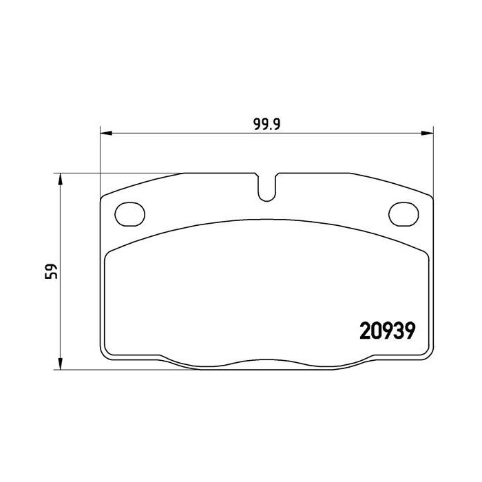 BREMBO Bremsbelagsatz, Scheibenbremse P59005