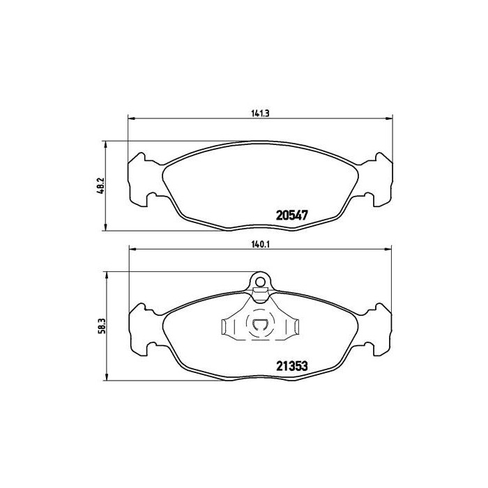 BREMBO Bremsbelagsatz, Scheibenbremse P59011