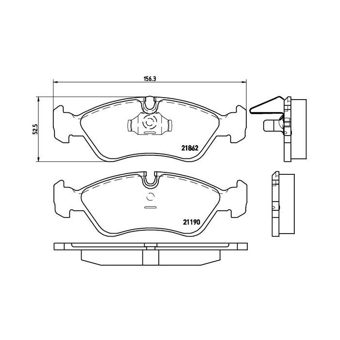 BREMBO Bremsbelagsatz, Scheibenbremse P59017