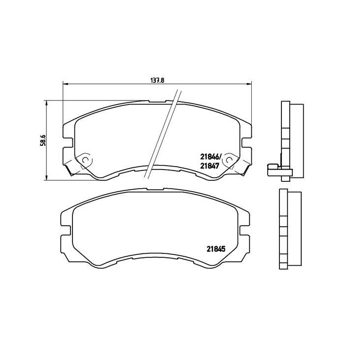 BREMBO Bremsbelagsatz, Scheibenbremse P59020