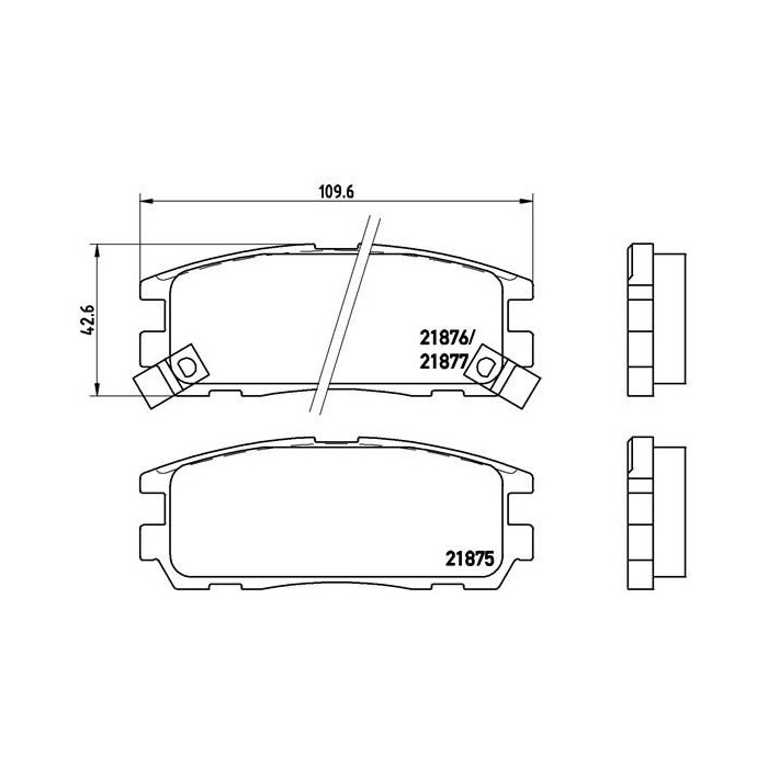 BREMBO Bremsbelagsatz, Scheibenbremse P59021