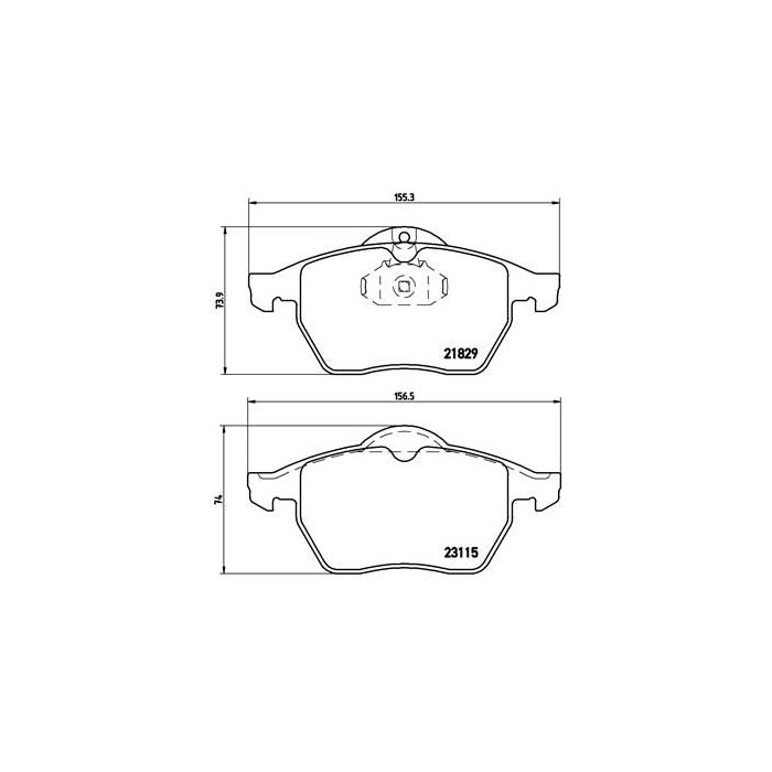 BREMBO Bremsbelagsatz, Scheibenbremse P59022