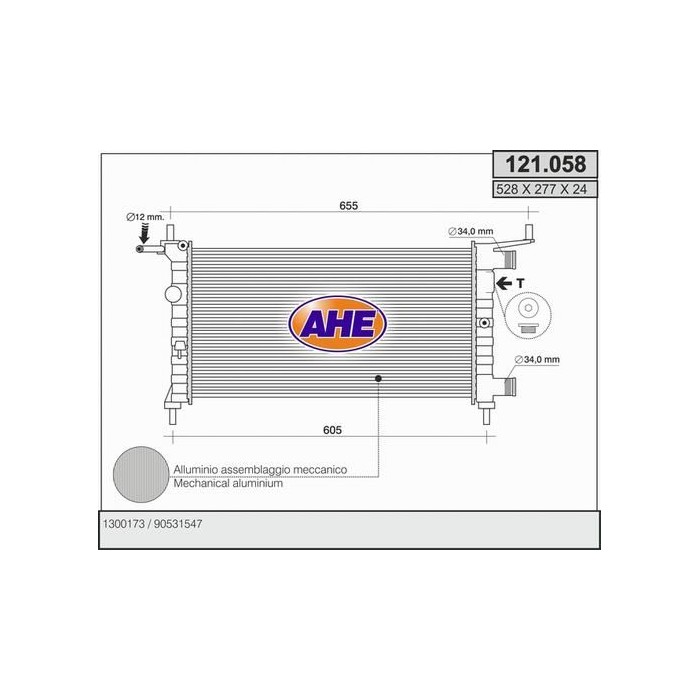 AHE Kühler, Motorkühlung 121.058