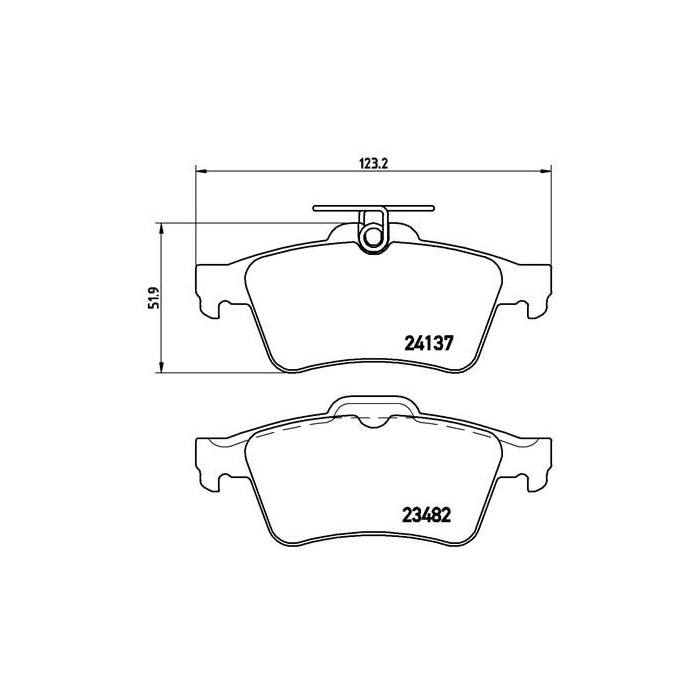 BREMBO Bremsbelagsatz, Scheibenbremse P59042