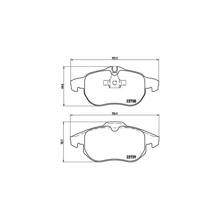 BREMBO Bremsbelagsatz, Scheibenbremse P59043