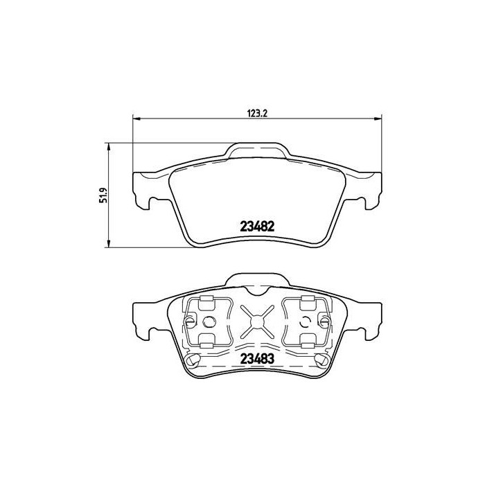 BREMBO Bremsbelagsatz, Scheibenbremse P59044