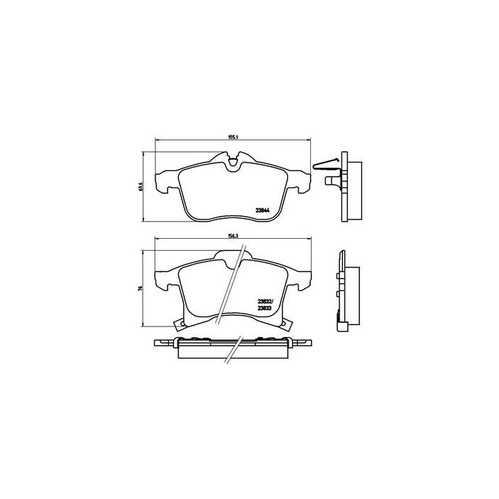 BREMBO BREMSBELÄGE, RICHTUNGSGEBUNDEN Bremsbelagsatz, Scheibenbremse P59045