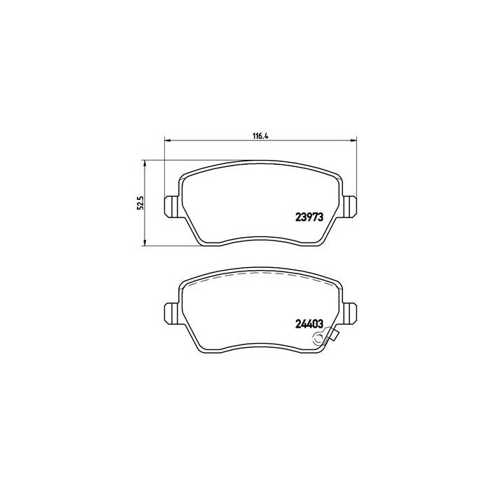 BREMBO Bremsbelagsatz, Scheibenbremse P59050