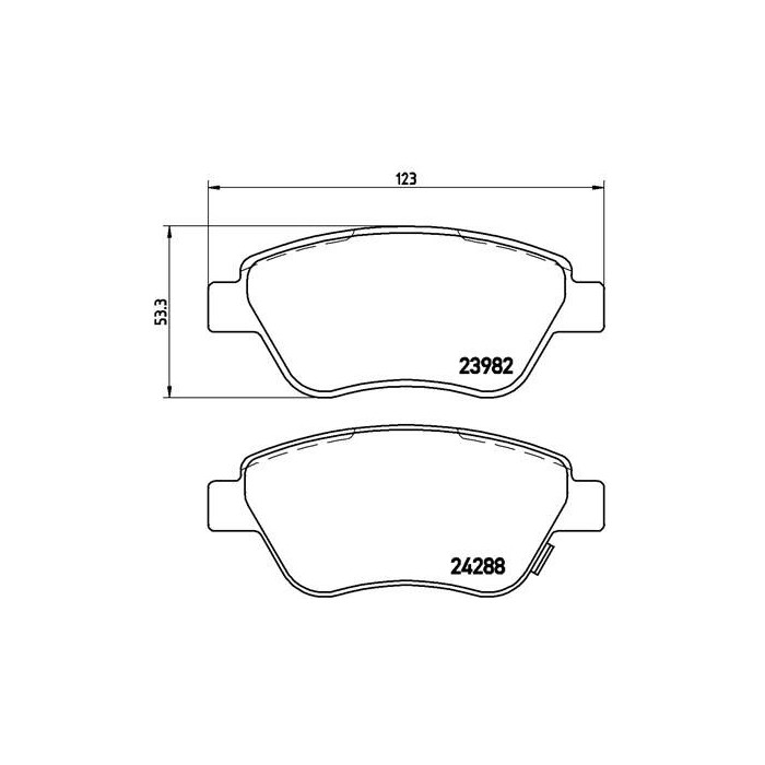 BREMBO BREMSBELÄGE, RICHTUNGSGEBUNDEN Bremsbelagsatz, Scheibenbremse P59051