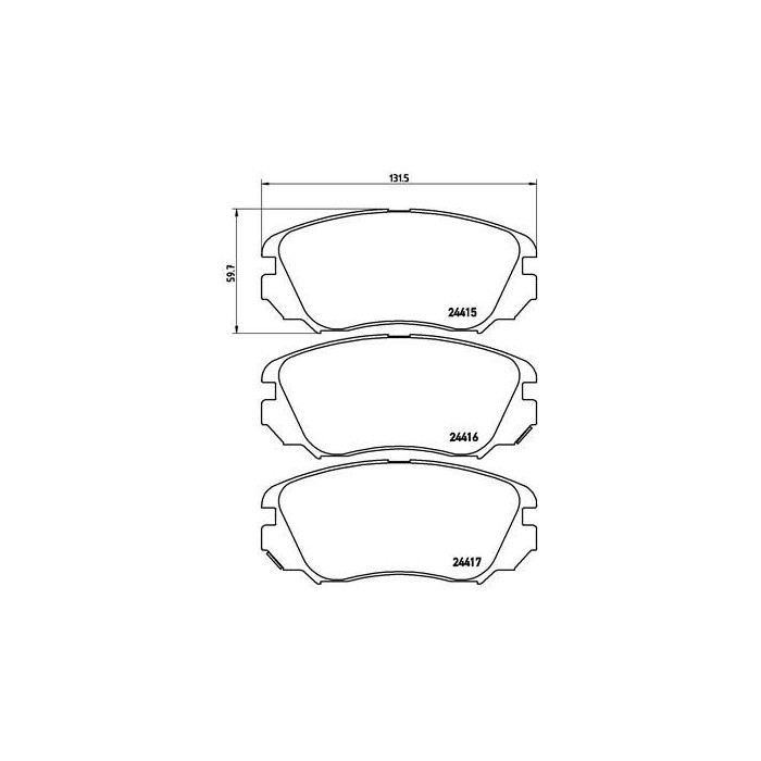BREMBO Bremsbelagsatz, Scheibenbremse P59054