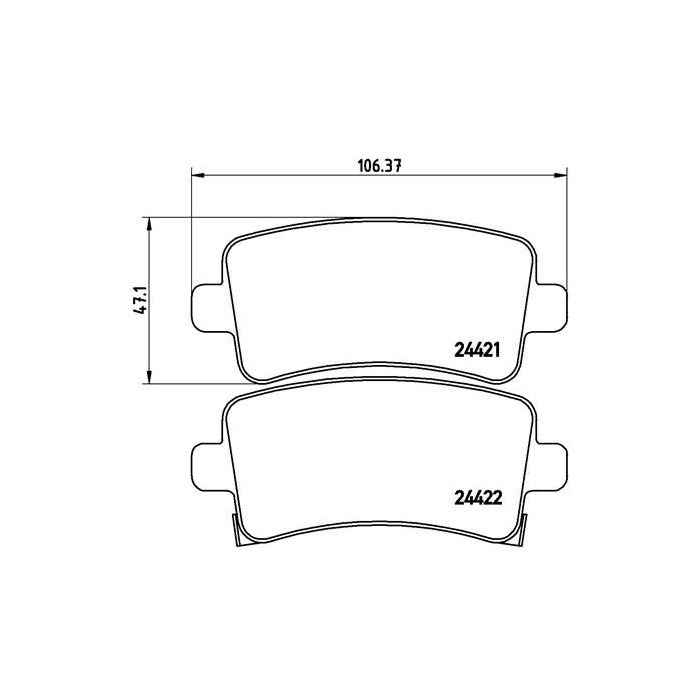BREMBO Bremsbelagsatz, Scheibenbremse P59060