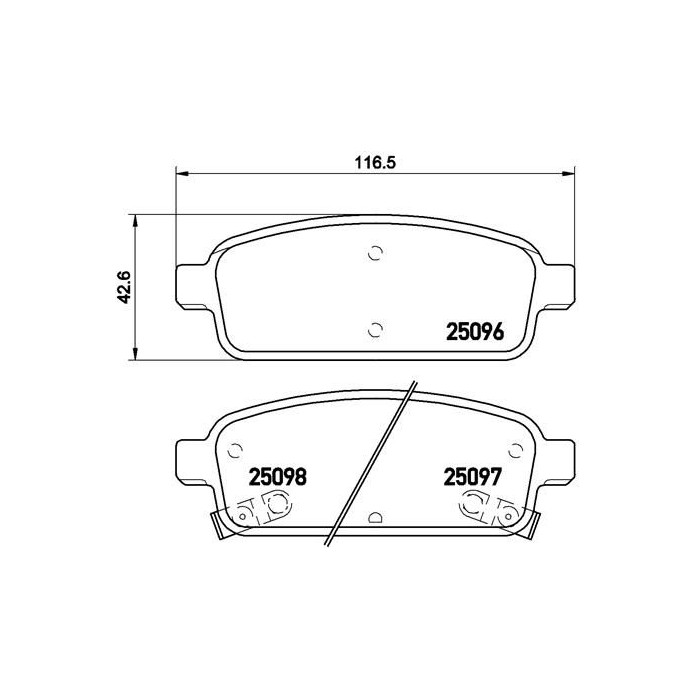 BREMBO Bremsbelagsatz, Scheibenbremse P59080