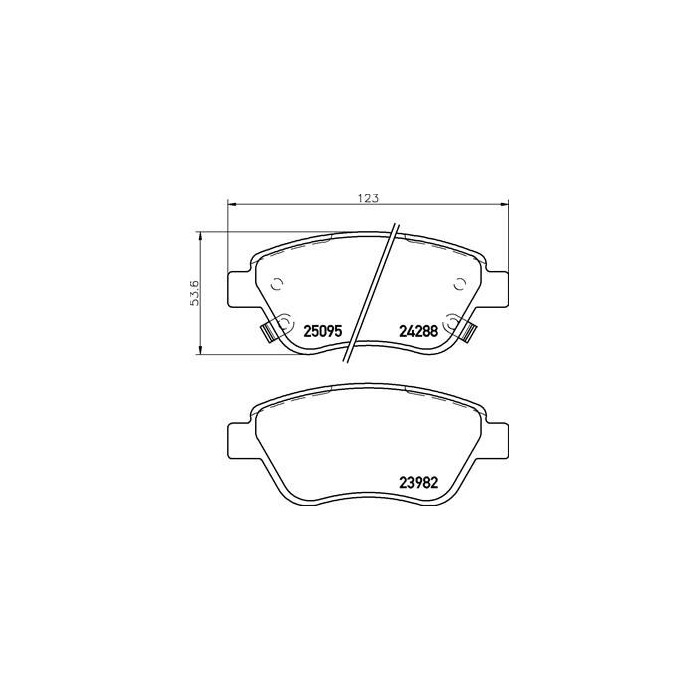 BREMBO Bremsbelagsatz, Scheibenbremse P59081