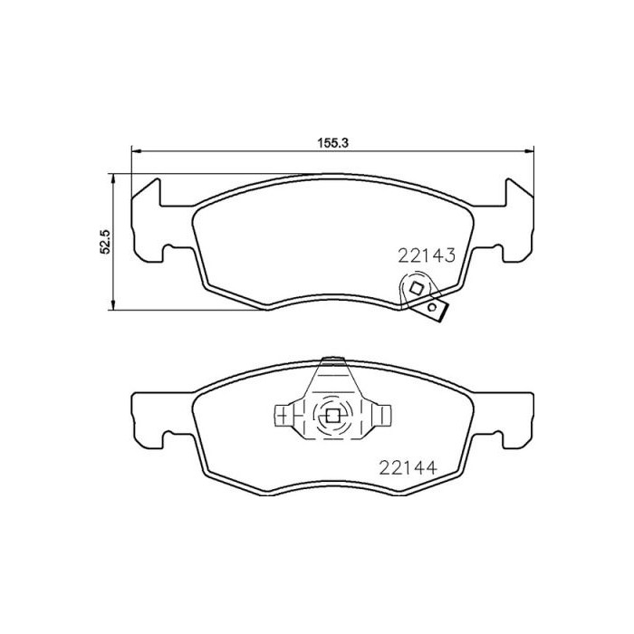 BREMBO BREMSBELÄGE, RICHTUNGSGEBUNDEN Bremsbelagsatz, Scheibenbremse P59084