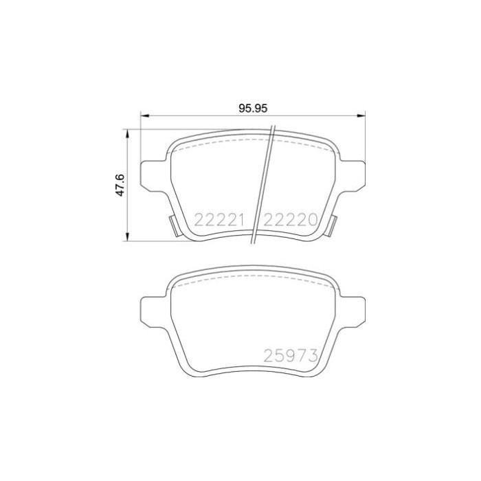 BREMBO Bremsbelagsatz, Scheibenbremse P59086