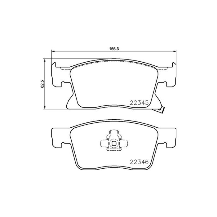 BREMBO Bremsbelagsatz, Scheibenbremse P59091