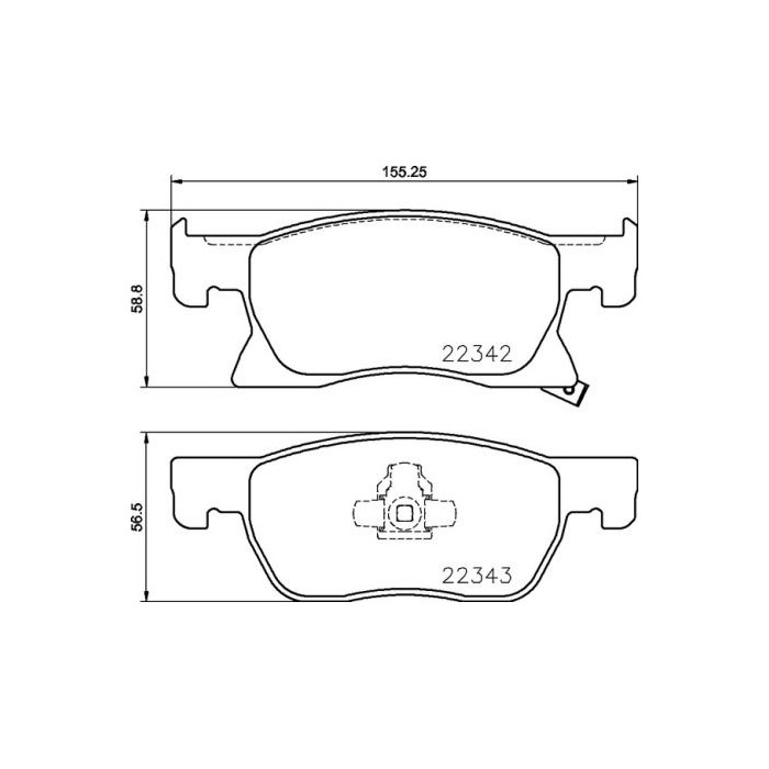 BREMBO Bremsbelagsatz, Scheibenbremse P59092