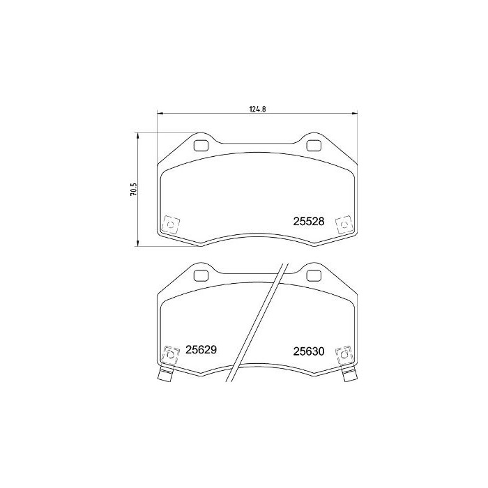 BREMBO Bremsbelagsatz, Scheibenbremse P59094
