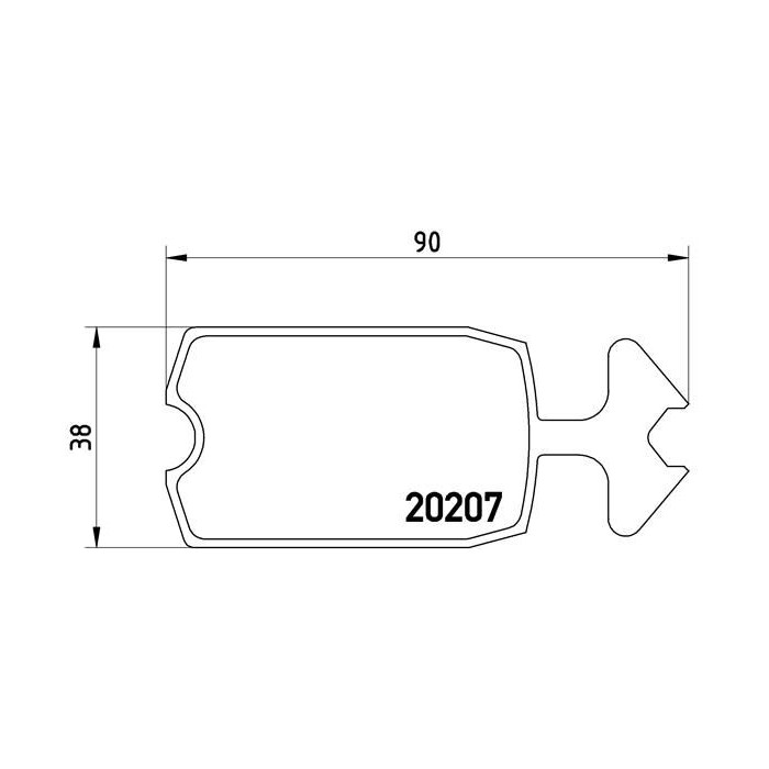 BREMBO Bremsbelagsatz, Scheibenbremse P61002