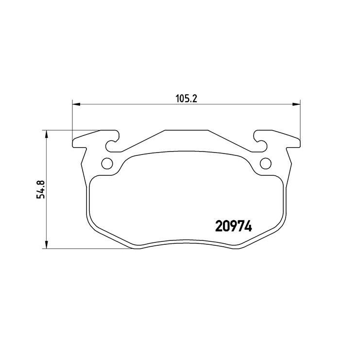 BREMBO Bremsbelagsatz, Scheibenbremse P61032