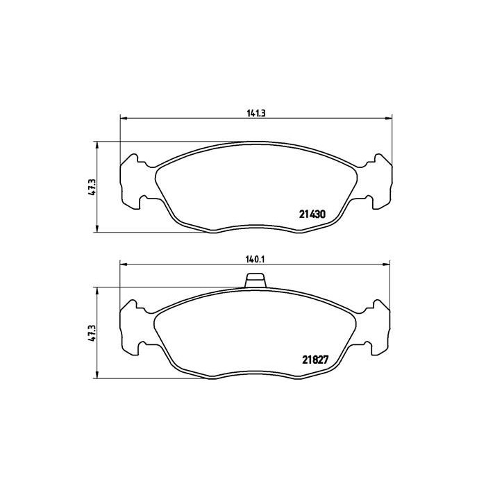 BREMBO Bremsbelagsatz, Scheibenbremse P61051
