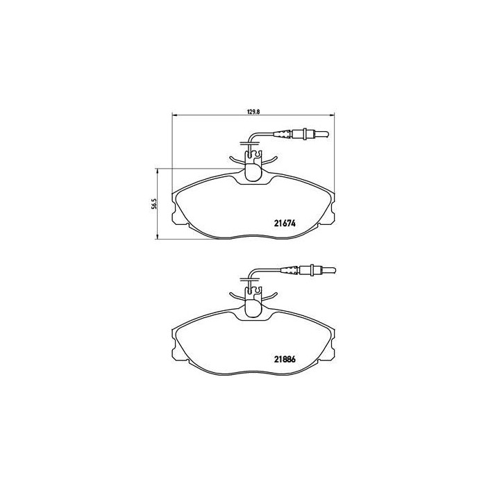 BREMBO Bremsbelagsatz, Scheibenbremse P61057