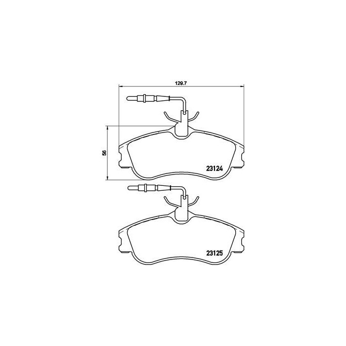 BREMBO Bremsbelagsatz, Scheibenbremse P61060
