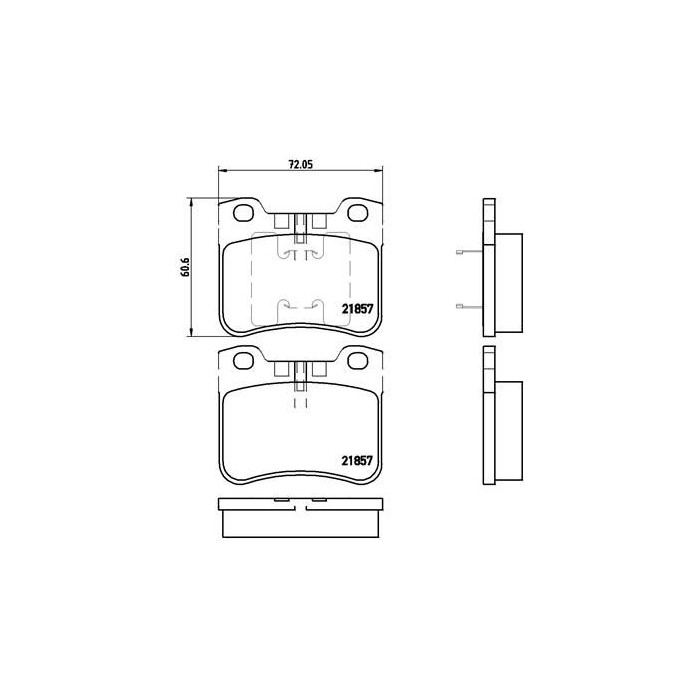 BREMBO Bremsbelagsatz, Scheibenbremse P61059