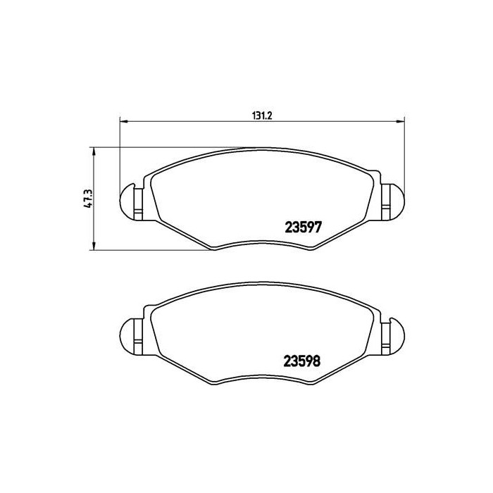 BREMBO Bremsbelagsatz, Scheibenbremse P61063