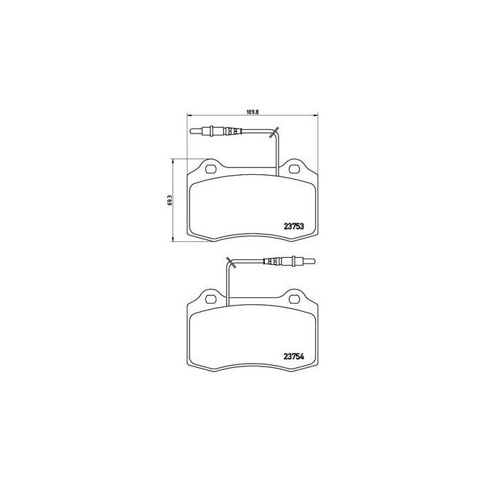 BREMBO Bremsbelagsatz, Scheibenbremse P61064