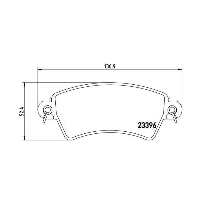 BREMBO Bremsbelagsatz, Scheibenbremse P61065