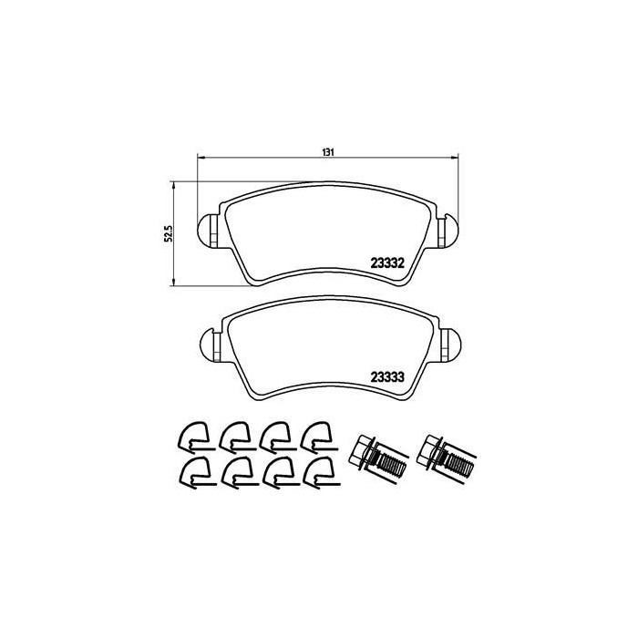 BREMBO Bremsbelagsatz, Scheibenbremse P61067