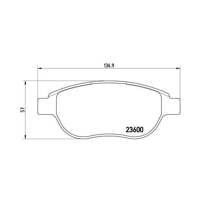 BREMBO Bremsbelagsatz, Scheibenbremse P61068