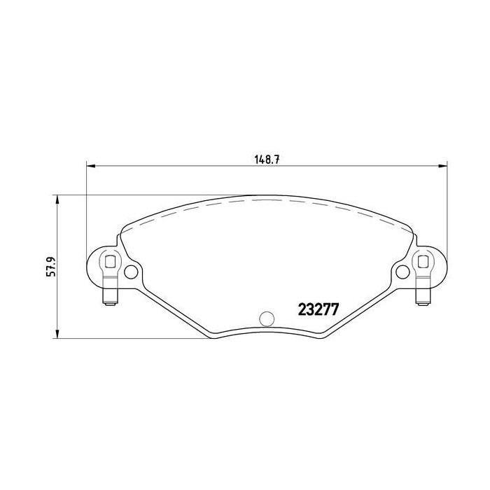 BREMBO Bremsbelagsatz, Scheibenbremse P61071