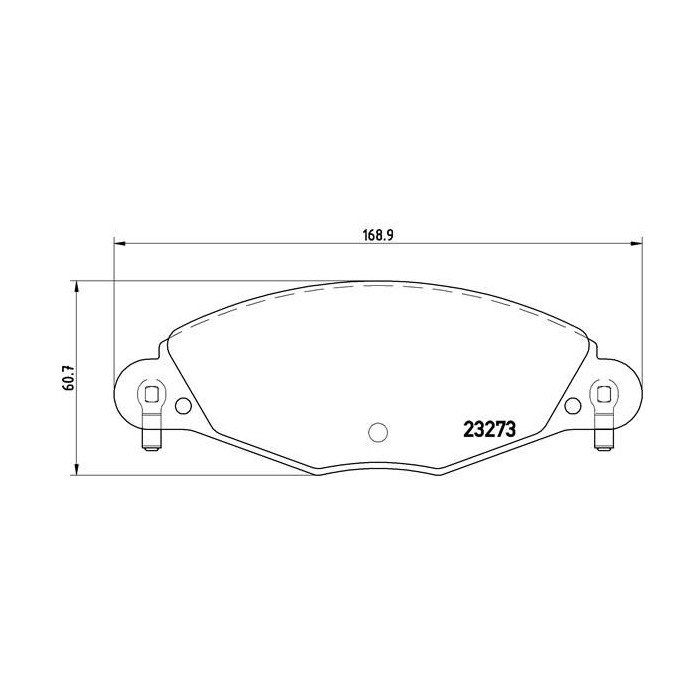 BREMBO Bremsbelagsatz, Scheibenbremse P61072