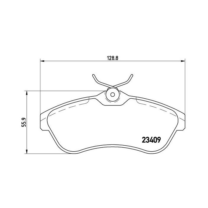 BREMBO Bremsbelagsatz, Scheibenbremse P61075