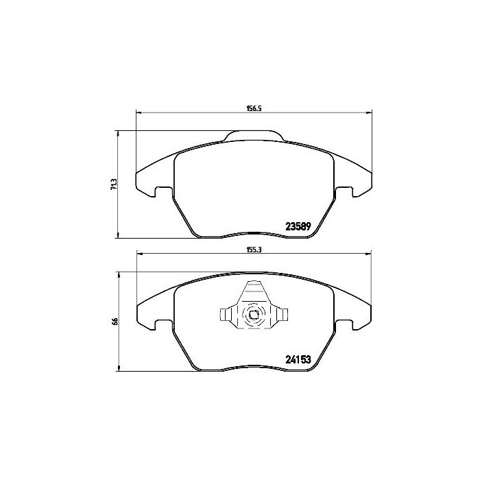 BREMBO Bremsbelagsatz, Scheibenbremse P61076