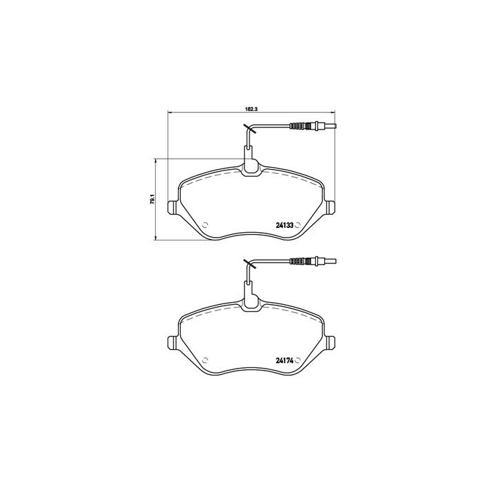 BREMBO Bremsbelagsatz, Scheibenbremse P61078